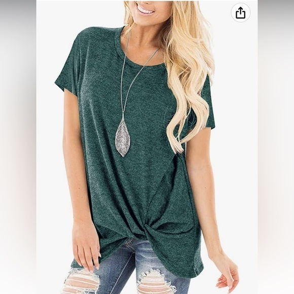 Green Tee Twist Knot, Casual, Christmas, Football,  St. Paddy Sz S & M - Picture 5 of 6